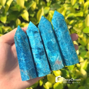 Blue Apatite Tower Apatite Stone Obelisk Wand Blue Apatite Point  Mineral Specimen Apatite Crystal Meditation Gift Birthstone  Home Decor