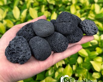未加工レインボー溶岩火山石 - 天然溶岩石クリスタル宝石