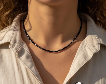 Black Obsidian Protection Choker: Gemstone Energy Shield, Spiritual Defense, Scorpio Gift