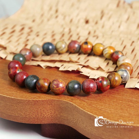 Red Creek Jasper Bracelet: Adventurer's Stone for Courage