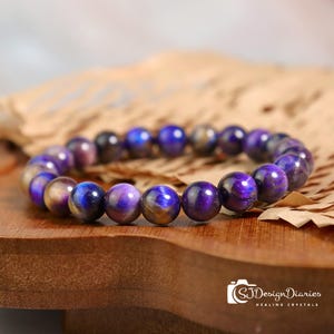 Mediation Gift, Sugilite Bracelet for Women,  Royal Purple Beads, Soul Healing & Psychic Shielding