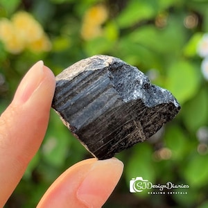 Black Tourmaline Crystal ,Powerful Grounding & Protection Crystal | Negative Energy Shield | Natural Rough Healing Mineral