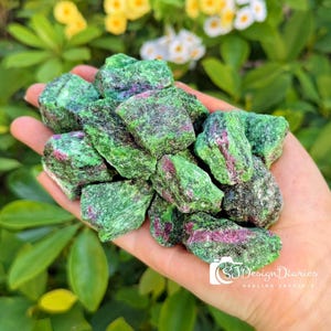 5PCS  Natural Ruby Zoisite Raw Stone,  Raw Ruby Gemstone in Zoisite, May Birthstone Gift, Rough Crystal for Healing & Jewelry Making