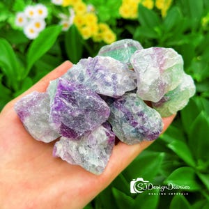 5 cristales de fluorita arcoíris en bruto, piedras de fluorita en bruto, cristales de fluorita arcoíris, cristal curativo de fluorita arcoíris de grado AAA+, decoración del hogar.