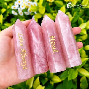 Torre di quarzo rosa naturale / Cristallo dell'amore e della cura di sé, Guarisci il chakra del cuore, Regalo di Natale, Decorazione per la casa, Regalo per lei