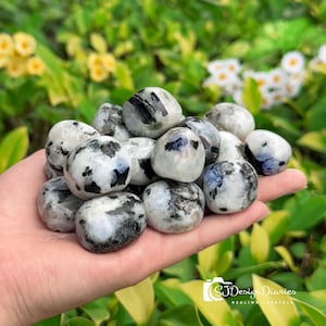 5 STKS regenboogmaansteen trommelstenen, kwaliteit AAA+ maansteenkristal