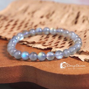 Mondstein Stretch Armband, feminine Energie & Intuition, natürlicher blauer Blitz, Thanksgiving Intuition Stein