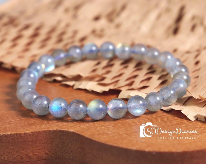 Moonstone  Stretch Bracelet, Feminine Energy & Intuition, Natural  Blue Flash , Thanksgiving Intuition Stone