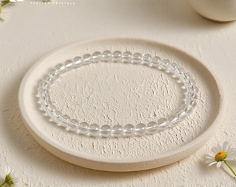 Clear Quartz Crystal Bracelet: Energy Amplifier, Manifestation Jewelry
