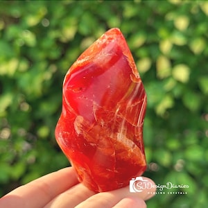 Cornalina Chama Viral, 120-200g, Pedra da Paixão e Manifestação, Decoração para Casa