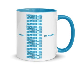 It’s not doomscrolling. It's research. | Social Media Marketer Mug, Gag Gift for Digital Marketers, Personalized Ceramic Mug