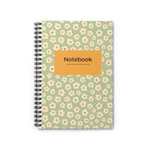 Floral Spiral Notebook - Perfect Gift for Students | Cute Journal for Notes, Doodles and Ideas, Floral Stationery, School Supplies