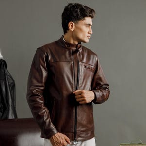 The Cruiser - Men’s Cowhide Brown Leather Jacket – Premium Full Grain, Heavyweight Jacket, Timeless Style & Unbeatable Price.