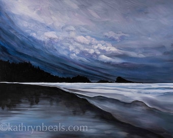 Photo Print- Stormy Sky Tofino Painting - Vancouver Island Landscape