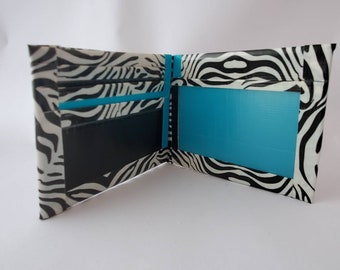 Bifold Duct Tape Wallet - Zebra Print