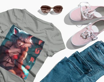 Furry Anime Graphic T-Shirt: Unisex Trendy Tee