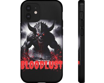 Bloodlust Demon Tough Phone Case, Horror Art Accessory