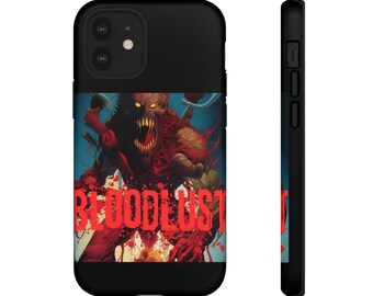 Bloodlust Horror Art Tough Phone Case - Edgy Halloween Gift