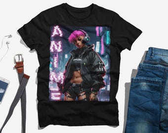 Vibrant Anime Graphic T-Shirt: Unisex Retro Streetwear