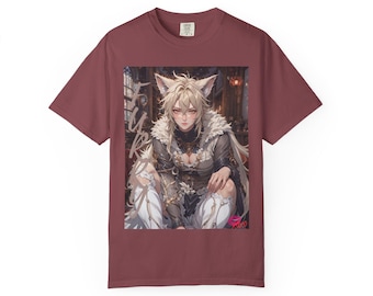 Anthro Wolf Warrior Artwork T-shirt | Fantasy Anime Character Print