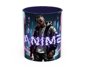 Anime Coffee Mug, Stylish Character Art, Vibrant Ceramic Mug