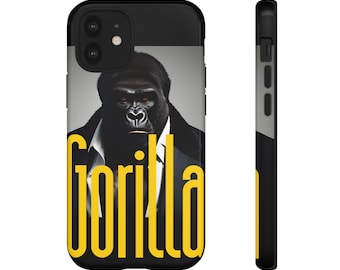 Gorilla Art Phone Case: Dual Layer Shockproof Protection