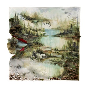 Bon Iver, Bon Iver Cover Art 24in. x 24in. Signiert vom Künstler