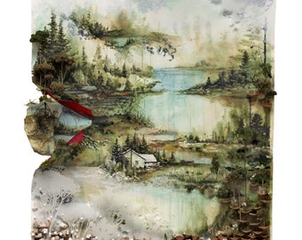 Bon Iver, Bon Iver Cover Art 24in. x 24in. Signed by Artist