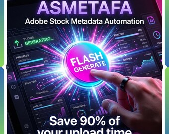 ASMETAFA AI Metadata Automation Tool, Adobe Stock Titles Keywords Bulk Processing