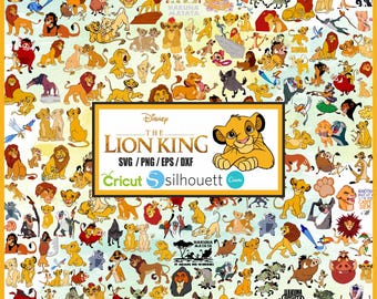 Lion King Clipart Bundle: Simba & Pumbaa PNG, SVG (Digital Download)