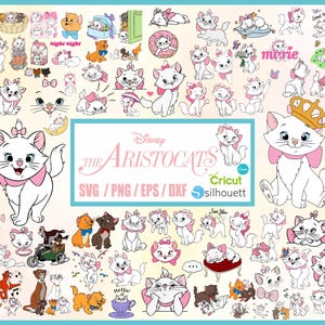 Aristocats Clipart: Marie Cat SVG, PNG (Digital Download)