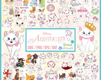 Aristocats Clipart: Marie Cat SVG, PNG (digital nedladdning)