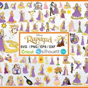 Tangled SVG, Tangled PNG Mega Bundle,  Rapunzel Svg, Flynn Rider svg, Princess svg, Princess PNG, Tangled Birthday, Disney Princess