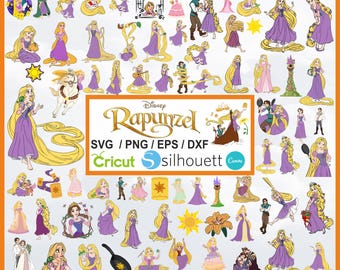 Tangled SVG, Tangled PNG Mega Bundle,  Rapunzel Svg, Flynn Rider svg, Princess svg, Princess PNG, Tangled Birthday, Disney Princess