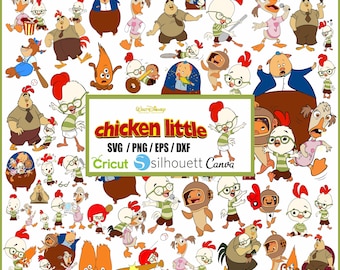 Chicken Little PNG Clipart Set: Abby Mallard, Foxy Loxy (Digital Download)