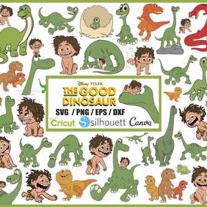 The Good Dinosaur PNG Clipart, The Good Dinosaur Digital PNG Download with Letters and Birthday Printables Dinosaur Cupcake Topper Shirt