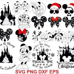 Mickey en vrienden kerst SVG megabundel: Disneyland Xmas (digitale download)