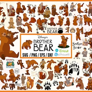 Disney Brother Bear SVG PNG clip art nursery watercolor png files clipart printable comerical use digital download