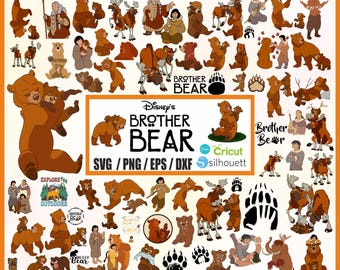 Disney Brother Bear SVG PNG clip art nursery watercolor png files clipart printable comerical use digital download