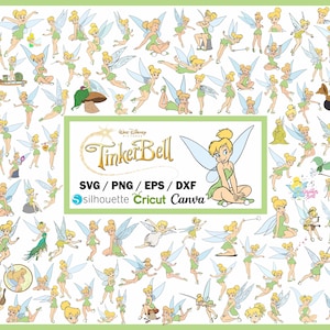 Tinkerbell SVG Bundle, Tinkerbell Svg & Png Files for Cricut, Believe Tinkerbell Png, Fairy Svg for Shirt, Princess Clipart Instant Download