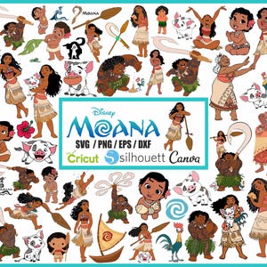 Moana PNG Clipart Bundle, Moana SVG, Moana Paper, Moana 2 svg, Moana alphabet font, Maui svg png