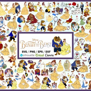 Beauty and Beast SVG, Belle PNG Clipart Bundle, Beauty and the Beast SVG, Instant Digital Download, Princess shirt