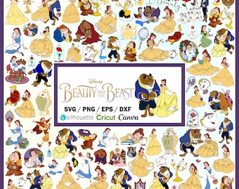 Belle en het beest-svg, Belle png-clipartbundel, Belle en het beest-svg, instant digitale download, prinsesshirt