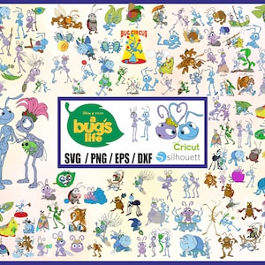 A Bug&#39;s Life PNG svg Cliparts Bundle, A Bug&#39;s Life SVG Cartoon Sublimation Cliparts, A Bug&#39;s Life Themed Birthday Sublimation Cliparts PNG