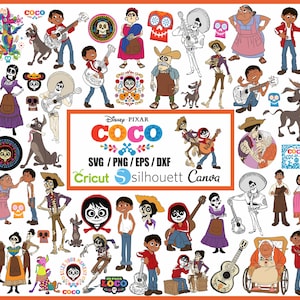 Coco PNG, Coco SVG, Coco clipart bundle, Miguel png svg, Coco image for birthday decorations, Cake toppers, shirts, Digital paper