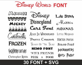 Cartoon Font Bundle 30 font SVG TTF Font For Cricut Silhouette Cutting Crafting Canva Font Download Digital File Commercial use Font Bundle