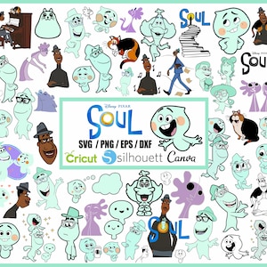 Soul PNG and SVG Cliparts Bundle, Soul Sublimation Cliaprts Collection, Soul Joe Gardner Birthday Party Cake Topper PNG Soul Digital Artwork