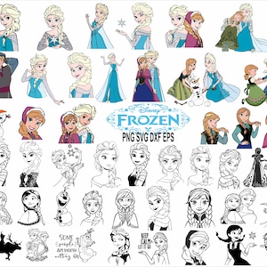 Elsa Svg, Elsa Frozen Svg, Princess Svg, Frozen Elsa Svg, Cute Elsa Outline, Frozen Elsa Clipart, Frozen Elsa Silhouette, Cut, Cricut