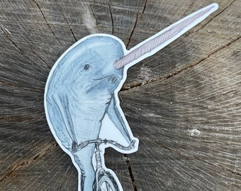 Narwhal Sticker - Narwhal Vinyl Sticker For Laptops, Cars, Water Bottles - High-Quality, Durable- Gifts For Narwhal Lovers