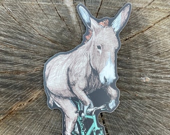 Donkey Sticker - Donkey Vinyl Sticker For Laptops, Cars, Water Bottles - High-Quality, Durable- Gifts For Donkey Lovers